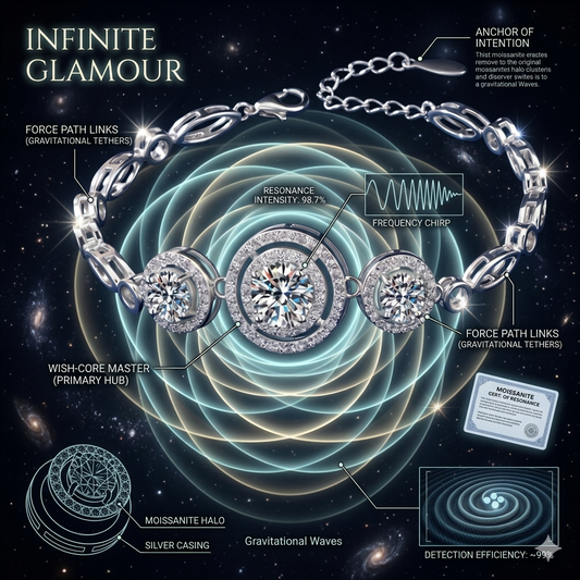 Moissanite Double-Halo Bracelet - Infinite Glamour