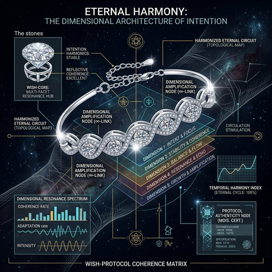 Moissanite Interlinked Halo Bracelet - Eternal Harmony